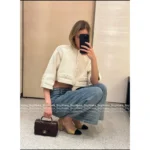 Chanel 🤍 2025A Haute Atelier Collection Chunky Knit Buttoned Pocket Cropped Cardigan for Women - Image 16