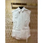 Louis Vuitton 🤍 2025SS Spring/Summer New Collection Printed Logo Polo with Asymmetric Drawstring Short Sleeve Top / Casual Skort / Long Sleeve Shirt for Women - Image 11