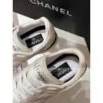 Chanel 25B Early Fall Collection 🆕 Graffiti Salmon Color 🍣 Quilted Lambskin Sneakers - Ultra Comfortable Sporty Style - Image 8