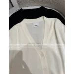 BURBERRY 2025 Early Fall Collection 🐑 Equestrian Embroidered Cardigan - 100% Wool V-Neck Knit Coat - Image 8