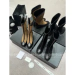 Chanel 🤎 25A Fall/Winter New Handcraft Studio Collection — Premium Suede & Leather Patchwork Mid-Calf Block Heel Boots - Image 10