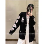 Chanel 25B Fall/Winter Collection 🎀 Bow Cuff Cashmere Sweater - 100% Kashmir Wool Pullover with Jacquard Logo - Image 2