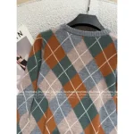 Loro Piana 2025 Fall/Winter Collection 💼 Heavyweight Diamond-Quilted Color-Block 'Old Money' Cashmere Pullover - Women's Luxury Knitwear - Image 4