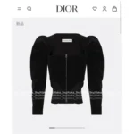 Dior 2025 Fall/Winter Collection 🖤 Velvet Couture Top - Imported Velvet with Bone Corset & Dramatic Sleeves - Image 10