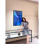 Dior 2025 Spring/Summer New Collection 🌸 Forest Floral Print Dress - Short Sleeve Animal Botanical Dress - Image 6