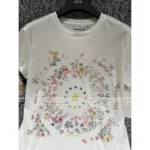 Dior 2025SS Spring/Summer Collection 🌈 Signature Print Linen-Cotton Tee - Hand-Painted Logo Short Sleeve Shirt - Image 10