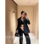 Louis Vuitton 2025SS Early Fall Collection 💙 Women's Denim Jacket - Cuff Lining Clover Print Logo & Metal Button Detail - Image 3