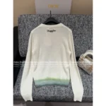 Dior 25SS Early Fall Collection 🍃 Round Neck Jacquard Sweater - Ink Wash Painting Embroidery w/ Letter Logo Cashmere Blend - Image 5