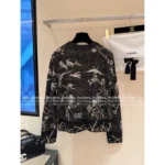 Chanel 25A Early Fall Collection ✉️ Jacquard Gold-Thread Sweater - Round Neck Wool/Cashmere Blend Pullover w/ Dust Bag - Image 4
