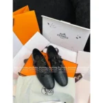 Hermes 2025SS Spring/Summer Collection 🔍 Khea Cut-Out Derby Shoes - Lace-Up Loafers w/ Imported Double-Layer Lambskin - Image 14