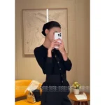Hermes 2025 Early Fall Collection 🍊 Jacquard Knit Top w/ Crystal Buttons - Peplum Hem & Cinched Waist - Image 2