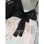 Chanel 25A Early Fall Collection 💗 Runway Crystal-Strap Camisole - Bow-Accented Silk Satin Top - Image 5