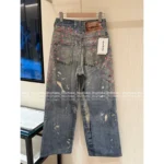 ACNE STUDIOS 2025 Early Fall Collection 🍬 Candy Beaded Wide-Leg Jeans - High-Waisted Painted Print & Embroidery 👖 - Image 14