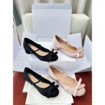 Dior 2025SS Lovely-D 3D Handmade Bow Silk Satin Ballet Flats 🩰 Lambskin Lining - Image 13