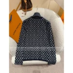 Louis Vuitton 2025 Early Fall Collection 🌟 Silk-Cotton Blend Tee - Jacquard Logo Round Neck Short Sleeve (with Silk) - Image 4