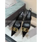 BALENCIAGA 2025 Early Fall Collection 🆕 Classic Heeled Sandals - Signature Metal Logo Detail - Image 15