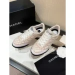 Chanel 25B Early Fall Collection 🆕 Graffiti Salmon Color 🍣 Quilted Lambskin Sneakers - Ultra Comfortable Sporty Style - Image 7