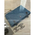 Chanel 2025C New Collection 💙 Denim Mini Tote Bag - Enzyme-Washed Denim w/ Detachable Chain Strap ⛓️ - Image 17