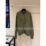 ACNE STUDIOS 2025 Autumn Collection 🍵 Classic 1996 Vintage Baseball Jacket - Matcha Green Retro Zip-Up w/ Distressed Logo - Image 4