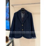 Louis Vuitton 2025SS Early Fall Collection 💙 Women's Denim Jacket - Cuff Lining Clover Print Logo & Metal Button Detail - Image 2