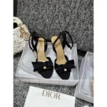 Dior 2025 Spring/Summer Collection 🎀 3D Bow Heels - Pearl Logo Strappy Sandals & Pumps - Image 6
