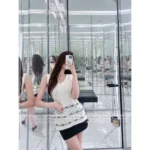 Chanel 25A Spring/Summer Collection ✨ Gold-Striped Sleeveless Knit Tank - Metal Logo Detail - Image 7