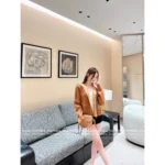 Celine 2025SS Early Fall Collection 🤎 Reversible Hooded Cardigan - Double-Faced ©️ Jacquard Logo & Wool Blend - Image 7