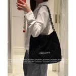 Chanel 2025 🖤 New 22Bag Tote - "Trash Bag" Letter Logo w/ Exclusive Imported Suede & Studs - Image 7
