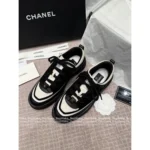 Chanel 2025B Fall/Winter Collection 🔎 Classic Quilted Panda 🐼 Black & White Color-Block Platform Sneakers 👟 - Chunky Lift Sole - Image 12