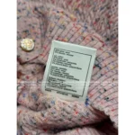 Chanel 2025A Early Fall Collection 🎀 Women’s Dusty Pink Jacquard Cardigan - Wool Blend w/ Pocket Detail (Haute Minimalism) - Image 13