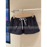 miumiu 25SS Early Fall Collection 🐾 Women’s Drawstring Bloom Skirt - Adjustable Hem Mini/Midi Versions - Image 16