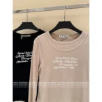Acne Studios 2025 Early Fall Collection 🆕 Women's Logo-Print Layered Knit - Mock Two-Piece Long Sleeve Pullover - Image 3