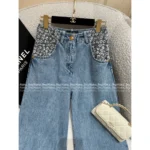 Chanel 2025B Early Fall Collection 🌈 Ombré Wide-Leg Jeans - Slimming Vertical Seam & Stretch Denim (Leg-Lengthening Fit) 👖 - Image 7