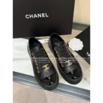 Chanel 2025B Early Fall Collection 🔍 Platform Biscuit Sneakers - Metallic Logo & Color-Block Design (3 Colors) - Image 21