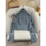 FENDI 2025 Early Fall Collection 🆕 Women's Structured Cropped Denim Jacket - Printed Logo Patch Pockets & Notch Collar - Image 9