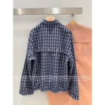 miumiu 2025SS Early Fall Collection 🆕 Classic Plaid Baseball Jacket - Notch Collar & Logo Appliqué w/ Contrast Sleeves - Image 18