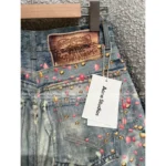 ACNE STUDIOS 2025 Early Fall Collection 🍬 Candy Beaded Wide-Leg Jeans - High-Waisted Painted Print & Embroidery 👖 - Image 13