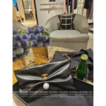 Chanel 2025SS Spring/Summer Collection 💫 Pearl-Accordion Evening Bag - Detachable Chain Multi-Way clutch - Image 4