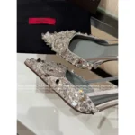 VALENTINO 2025 Spring/Summer Collection ✨ Hand-Beaded Crystal Heels - Imported Silk & Swarovski Elegance 👠 - Image 11