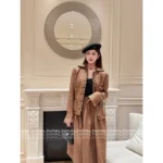 Chanel 2025A Fall/Winter Haute Atelier Collection 🍂 Vintage Tweed Robe Blazer & Skirt Set - Tie-Waist Coat & Matching Midi Skirt - Image 12