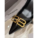 BALENCIAGA 2025 Early Fall Collection 🆕 Classic Heeled Sandals - Signature Metal Logo Detail - Image 14