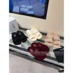 Chanel 2025SS Fall/Winter Collection 🐑 Embroidered Logo Sheepskin Slippers - Chunky Sole Slide-On Mules - Image 13