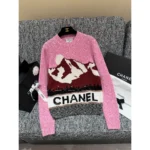 Chanel 2024N Coco Neige Ski Collection ❄️ Snow Mountain Sweater - Color-Block Jacquard Logo Pullover 🏔️ - Image 11