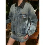 miumiu 2025SS New Collection 🤠 Patchwork Denim Set - Crinkle Dyed Pocket Jacket/Skirt/Straight Pants - Image 14