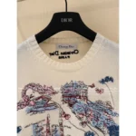 Dior 2025 Early Autumn Collection 💗 Heavy Embroidery Logo Sweater - Floral Jacquard Cashmere Blend Pullover - Image 16