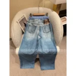 ACNE STUDIOS 25 Early Fall Collection 👖 Layered Two-in-One Washed Jeans - Enzyme Gradient "Spicy Girl" Denim - Image 10