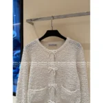 Acne Studios🤍 25SS Early Fall Collection - Women’s Bow-Tie Wool Cardigan w/ Pocket - Image 11