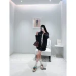 miumiu 25SS Early Fall Collection 🧑‍🎓 Preppy Color-Block Varsity Set - Baseball Jacket & Precision-Pleated Skirt - Image 8