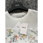 Dior 2025SS Spring/Summer Collection 🌈 Signature Print Linen-Cotton Tee - Hand-Painted Logo Short Sleeve Shirt - Image 8