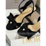 Dior 2025 Spring/Summer Collection 🎀 3D Bow Heels - Pearl Logo Strappy Sandals & Pumps - Image 5
